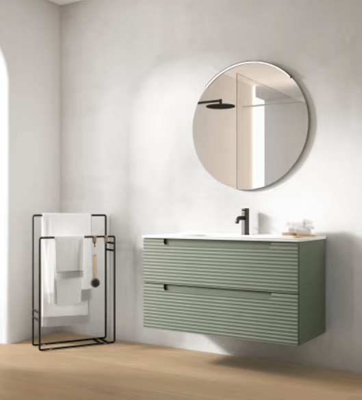 Muebles de baño verdes